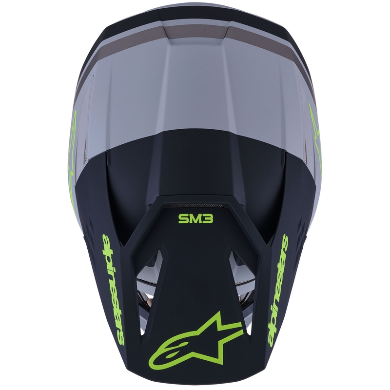 Casco de motocross Alpinestars S-M3 Radium gris mate-amarillo flúor-negro