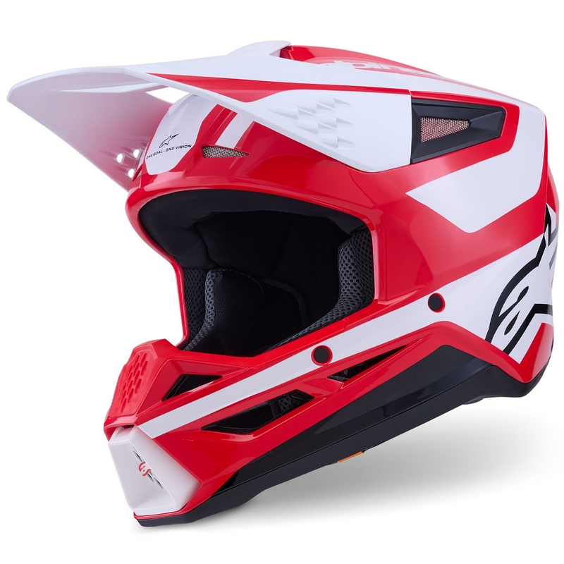 Casco de motocross Alpinestars S-M3 Heat rojo-blanco-negro