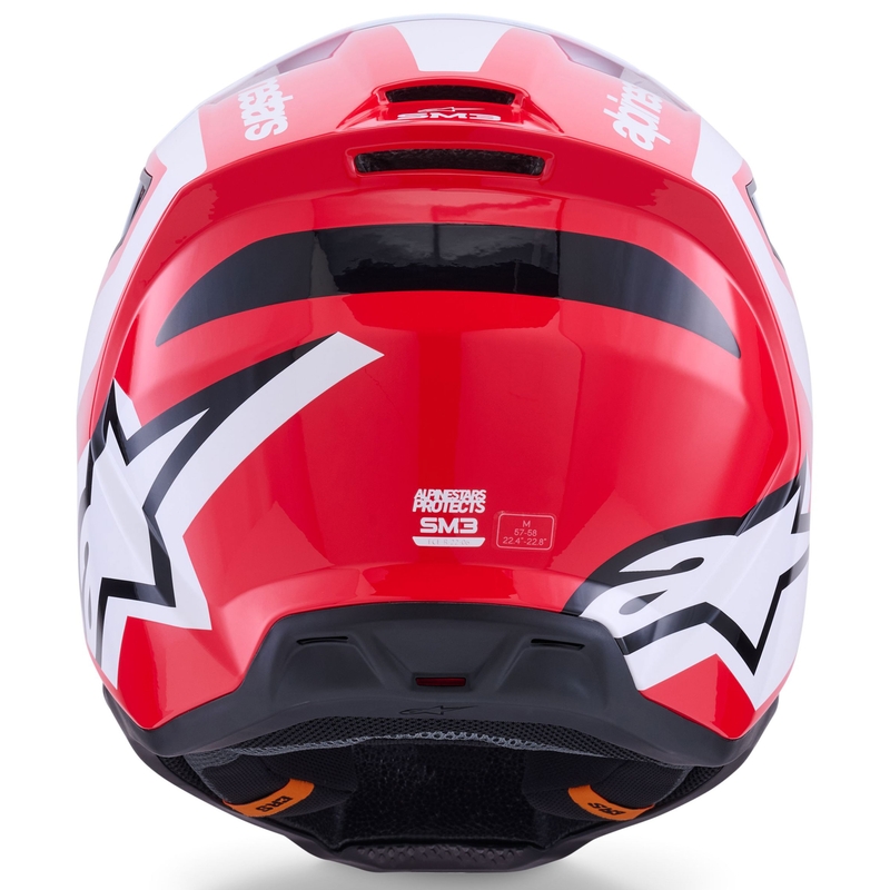 Casco de motocross Alpinestars S-M3 Heat rojo-blanco-negro