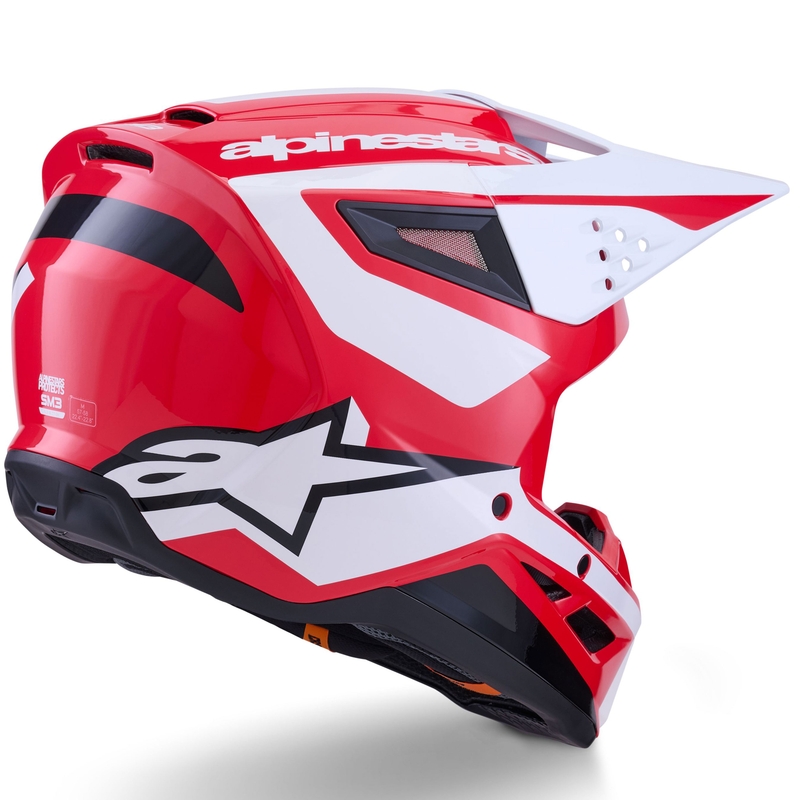 Casco de motocross Alpinestars S-M3 Heat rojo-blanco-negro