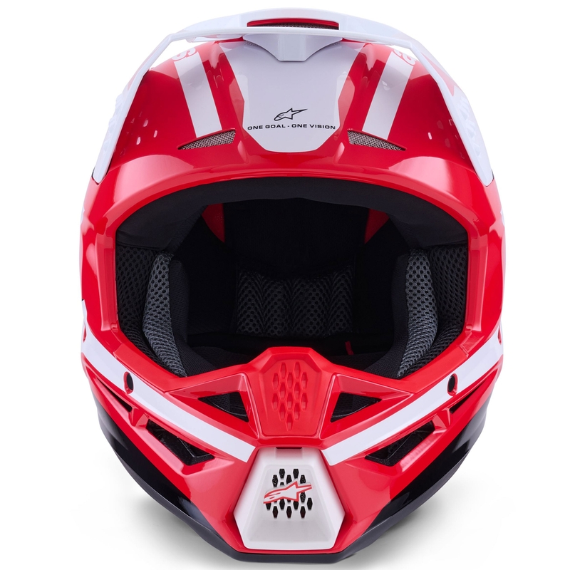 Casco de motocross Alpinestars S-M3 Heat rojo-blanco-negro