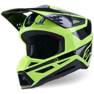 Casco de motocross Alpinestars S-M3 Heat amarillo fluorescente y negro