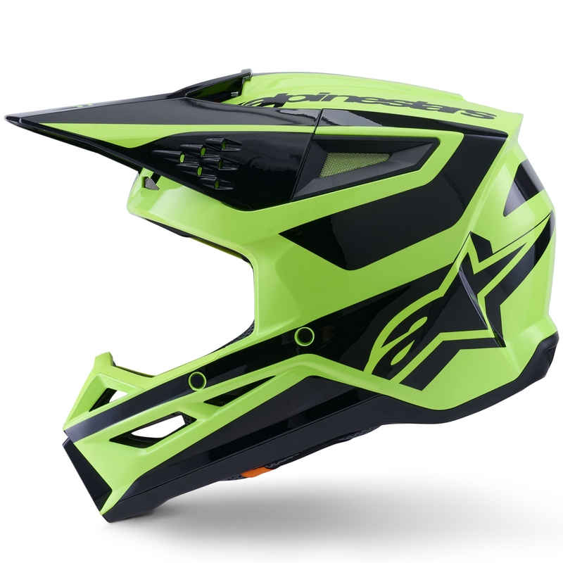 Casco de motocross Alpinestars S-M3 Heat amarillo fluorescente y negro