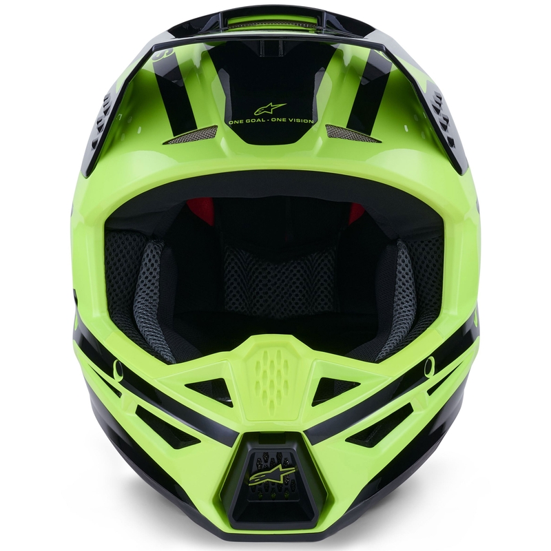 Casco de motocross Alpinestars S-M3 Heat amarillo fluorescente y negro