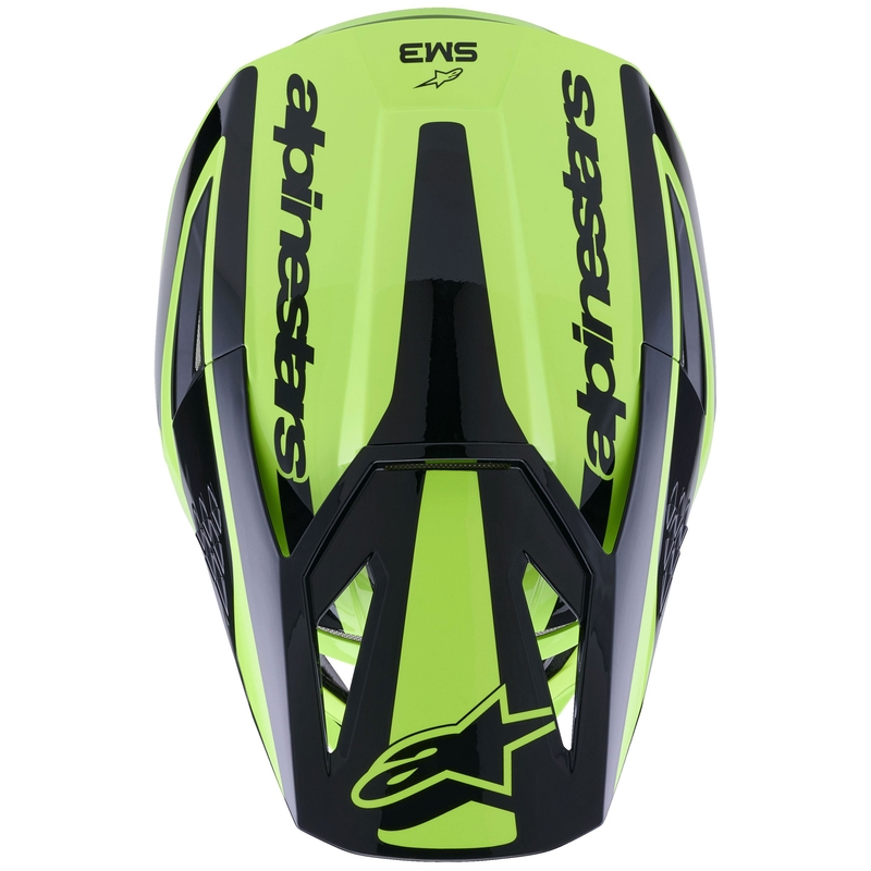 Casco de motocross Alpinestars S-M3 Heat amarillo fluorescente y negro