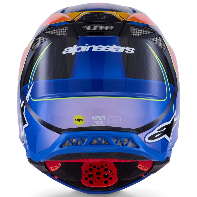 Casco de motocross Alpinestars Supertech S-M10 Era azul-rojo-amarillo fluorescente