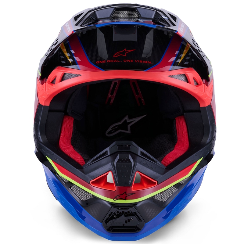 Casco de motocross Alpinestars Supertech S-M10 Era azul-rojo-amarillo fluorescente