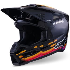 Casco de motocross Alpinestars S-M3 Force negro-amarillo-rojo-blanco