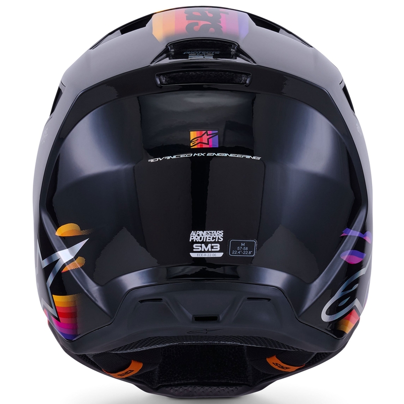 Casco de motocross Alpinestars S-M3 Force negro-amarillo-rojo-blanco