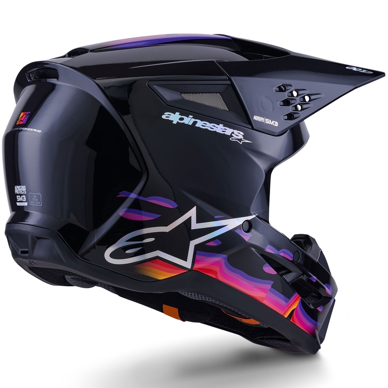 Casco de motocross Alpinestars S-M3 Force negro-amarillo-rojo-blanco