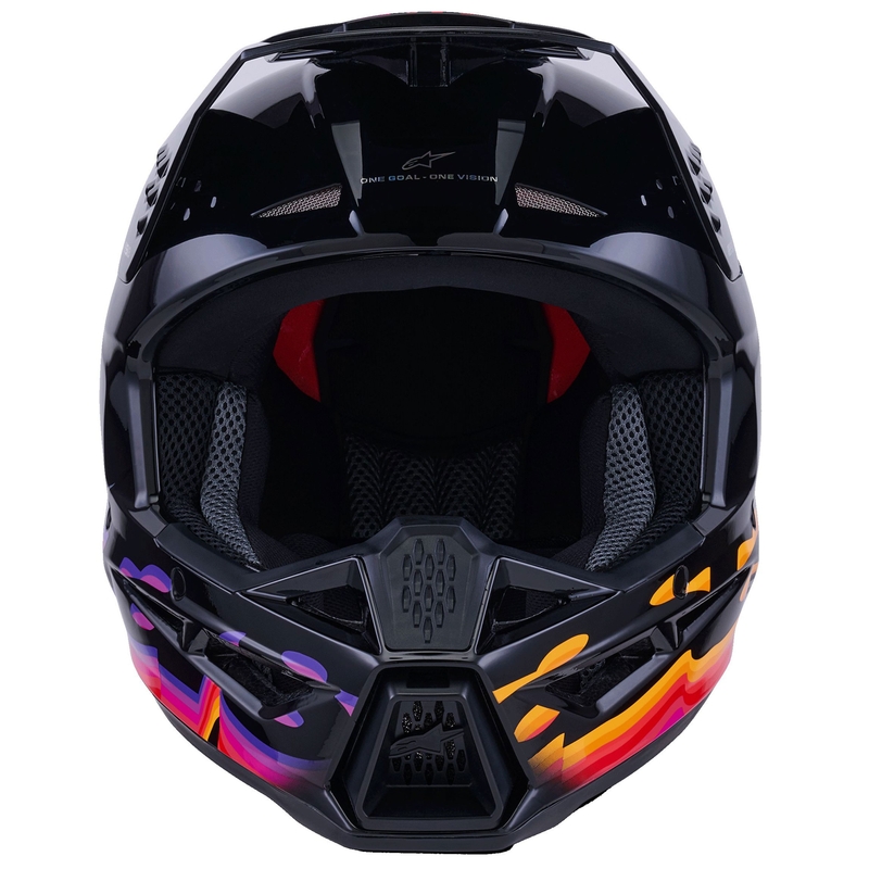 Casco de motocross Alpinestars S-M3 Force negro-amarillo-rojo-blanco
