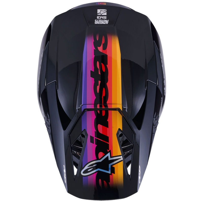 Casco de motocross Alpinestars S-M3 Force negro-amarillo-rojo-blanco