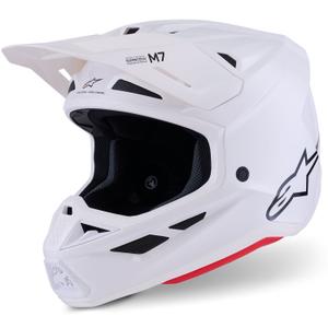 Casco de motocross Alpinestars SM7 Solid blanco