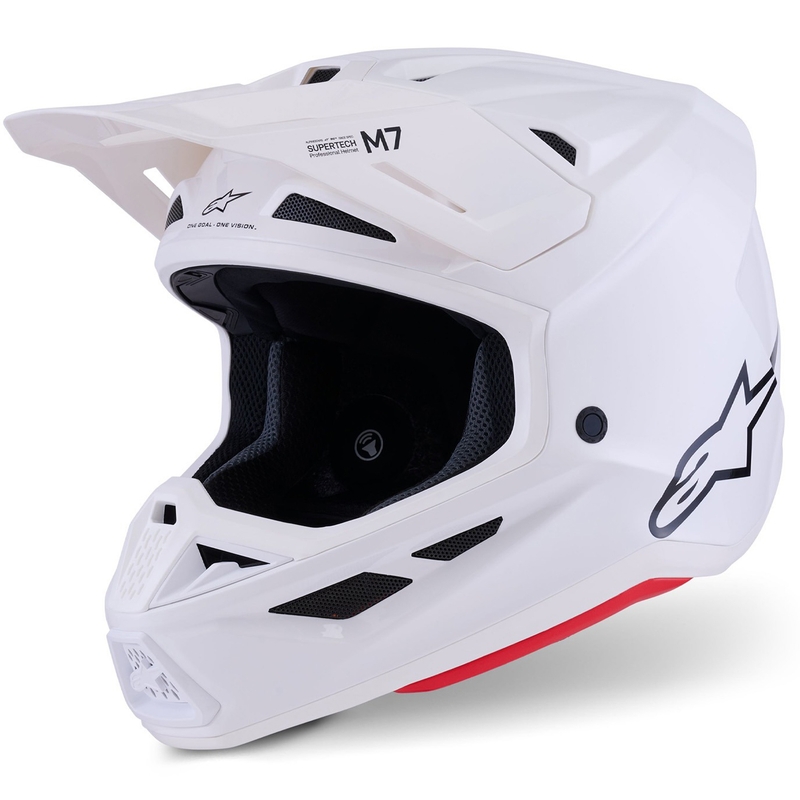 Casco de motocross Alpinestars SM7 Solid blanco
