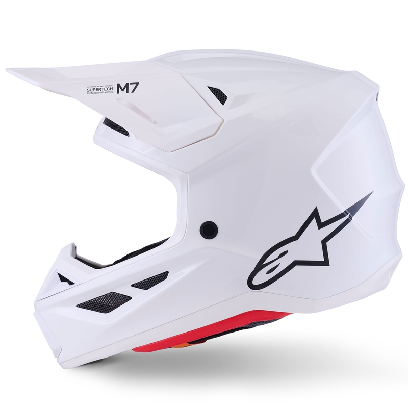 Casco de motocross Alpinestars SM7 Solid blanco