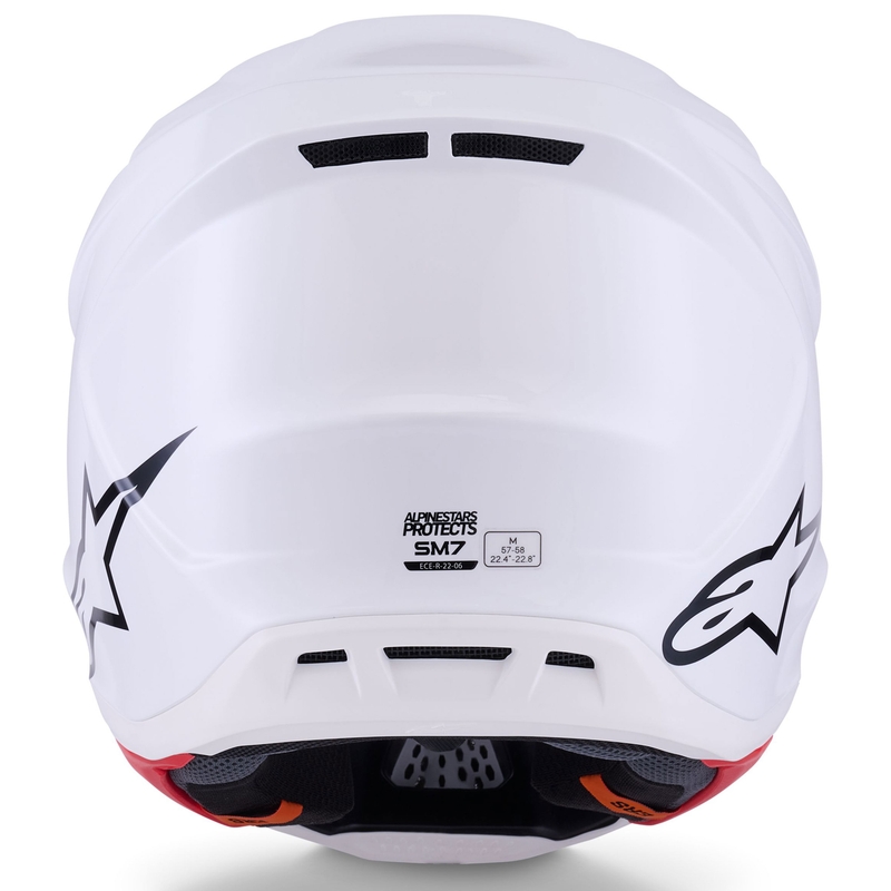 Casco de motocross Alpinestars SM7 Solid blanco