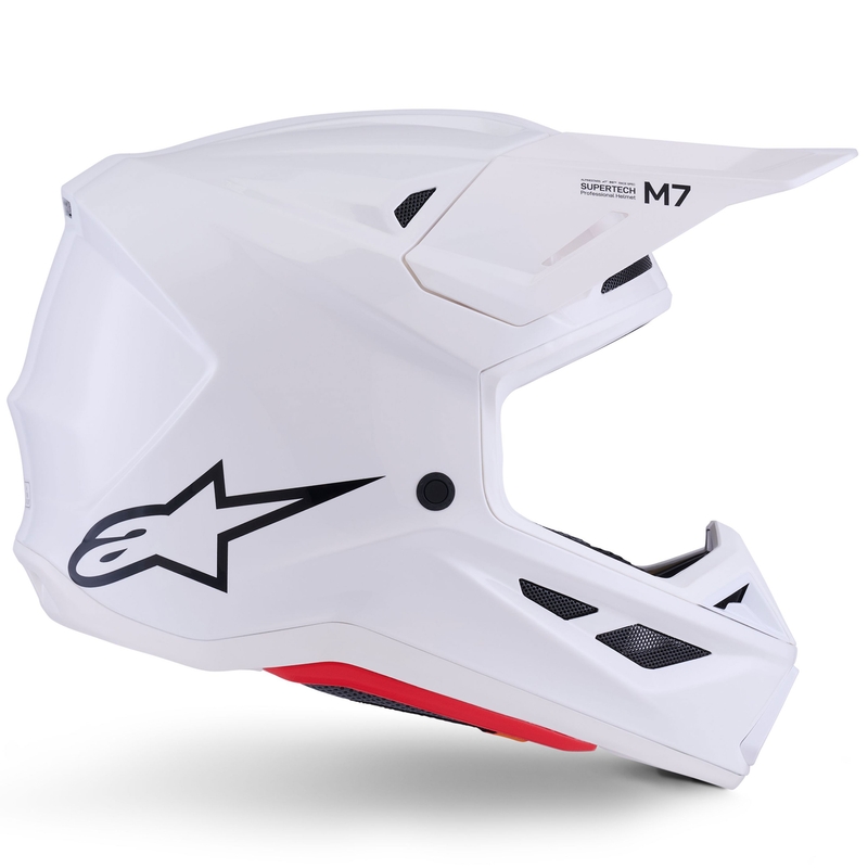 Casco de motocross Alpinestars SM7 Solid blanco