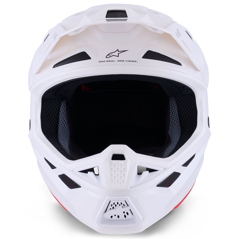Casco de motocross Alpinestars SM7 Solid blanco
