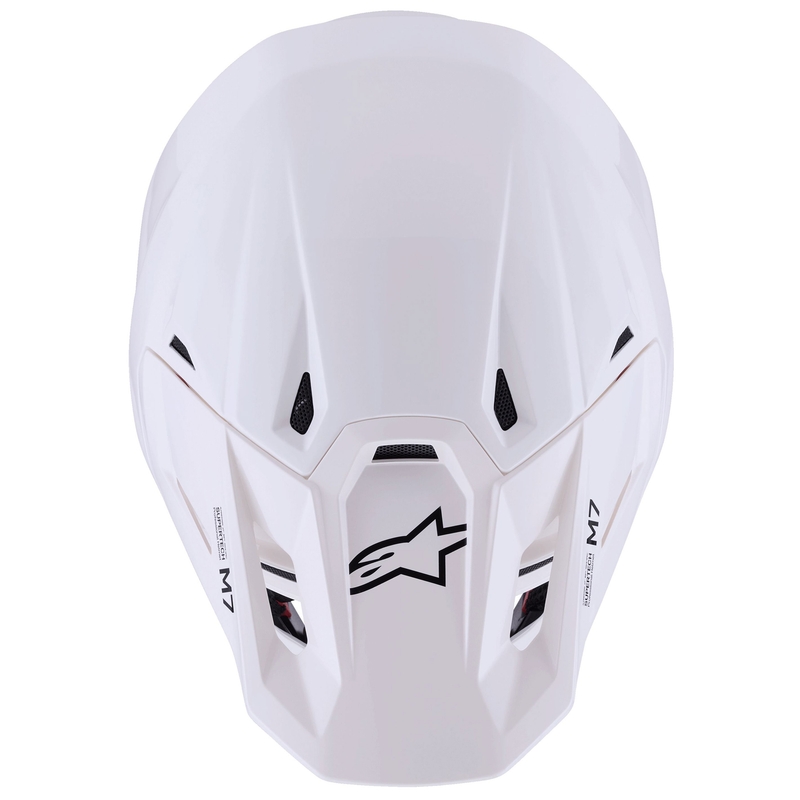 Casco de motocross Alpinestars SM7 Solid blanco