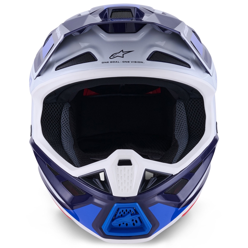 Casco de motocross Alpinestars SM7 Rise azul-blanco