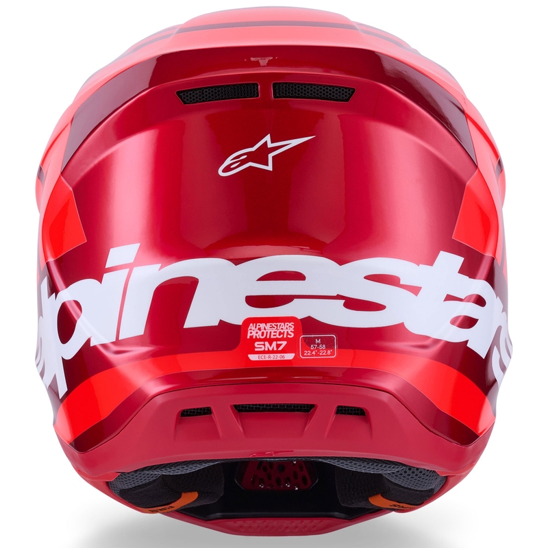 Casco de motocross Alpinestars SM7 Core rojo