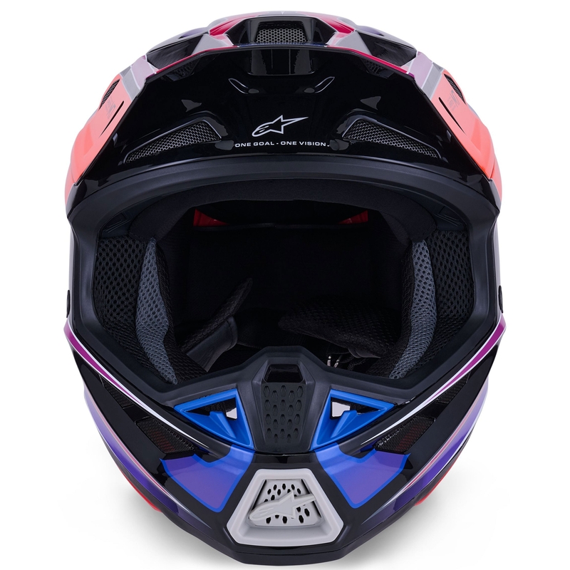 Casco de motocross Alpinestars SM7 Fuse azul-morado-rosa