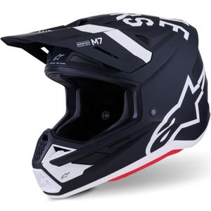 Casco de motocross Alpinestars SM7 Dasher en blanco y negro mate