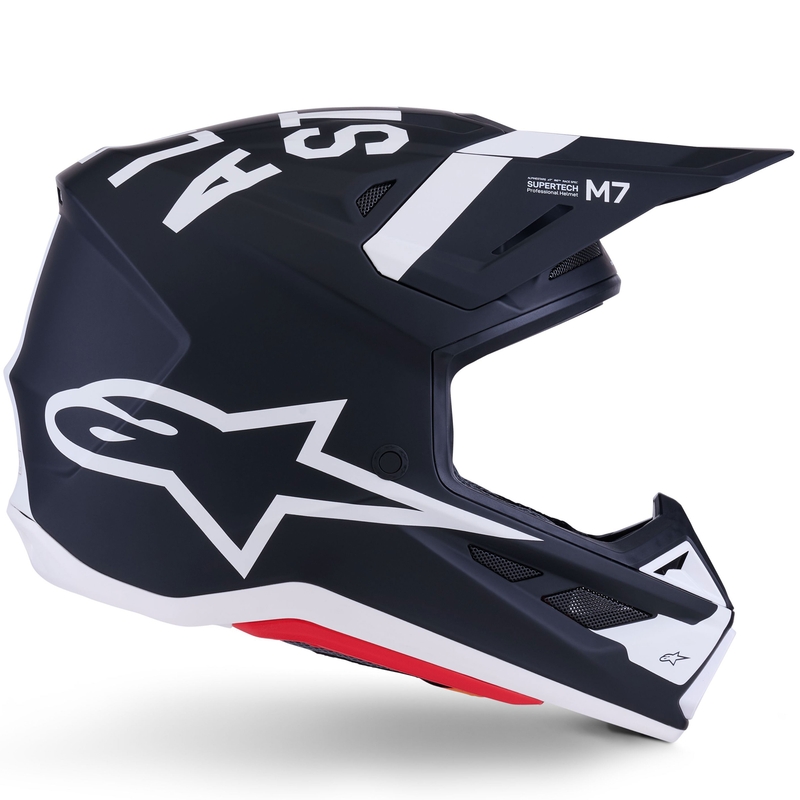 Casco de motocross Alpinestars SM7 Dasher en blanco y negro mate
