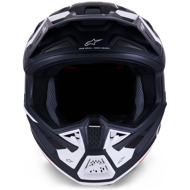 Casco de motocross Alpinestars SM7 Dasher en blanco y negro mate