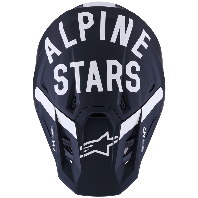 Casco de motocross Alpinestars SM7 Dasher en blanco y negro mate