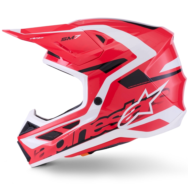 Casco de motocross Alpinestars SM7 Deed rojo-negro-blanco