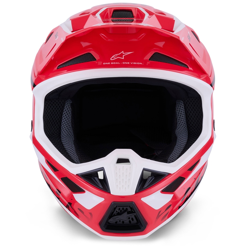 Casco de motocross Alpinestars SM7 Deed rojo-negro-blanco