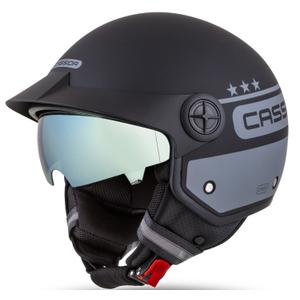 Casco de moto Cassida Handy Plus Chief abierto gris-negro