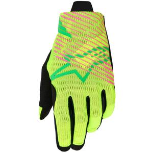 Guantes de motocross Alpinestars Radar Pro verde-amarillo fluo-rosa fluo