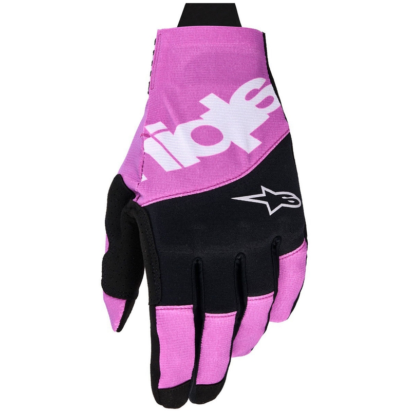 Guantes de motocross Alpinestars Techstar en negro, gris claro y morado