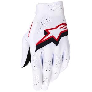 Guantes de motocross Alpinestars Supertech MX blanco-negro-rojo