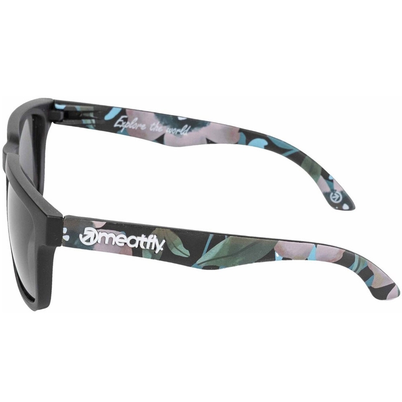 Gafas de sol Meatfly Memphis Pink Flowers en negro y rosa