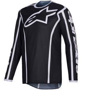 Camiseta de motocross Alpinestars Fluid Apex negra y gris