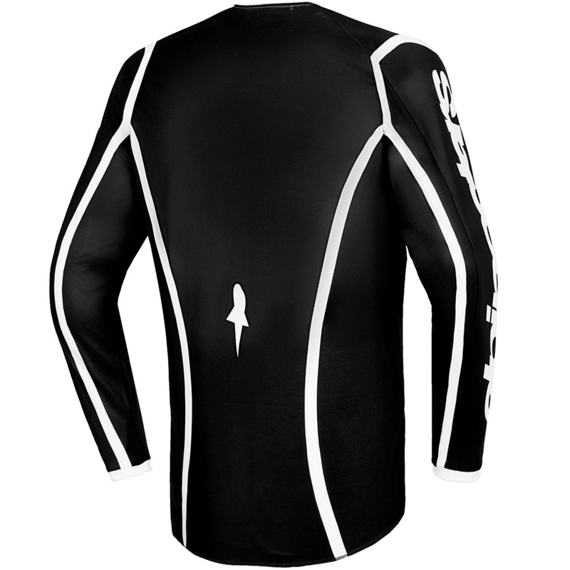 Camiseta de motocross Alpinestars Fluid Apex negra y gris