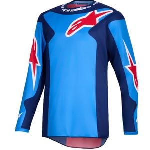 Camiseta de motocross Alpinestars Fluid Grid azul-roja