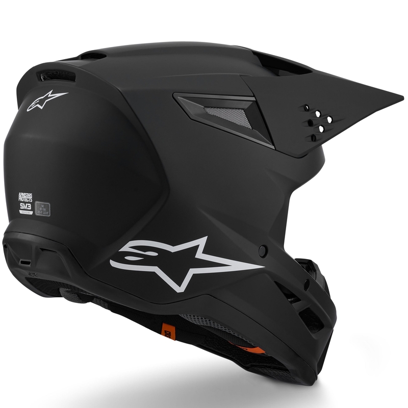 Casco de motocross Alpinestars S-M3 Solid negro mate
