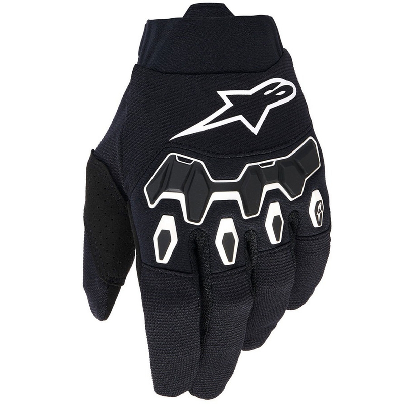 Guantes de motocross Alpinestars Full Bore V2 para jóvenes y niños, color negro y blanco