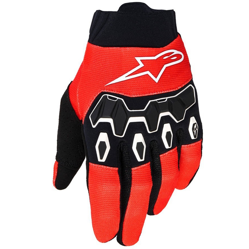 Guantes de motocross Alpinestars Full Bore V2 para jóvenes y niños, color rojo, negro y blanco