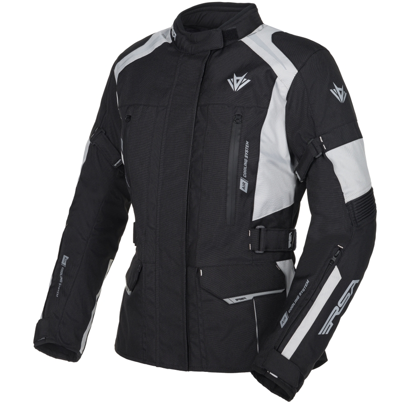 Chaqueta de moto para mujer RSA EXO 2 negro-gris