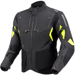 Chaqueta de moto Rebelhorn Hiker IV negra-antracita-amarilla fluo