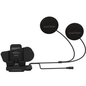 Soporte para casco con accesorios para auriculares Sena 60S, incluido micrófono unidireccional negro.