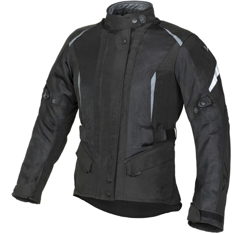 Chaqueta de moto para mujer Ayrton Teressa II Flow negro-gris