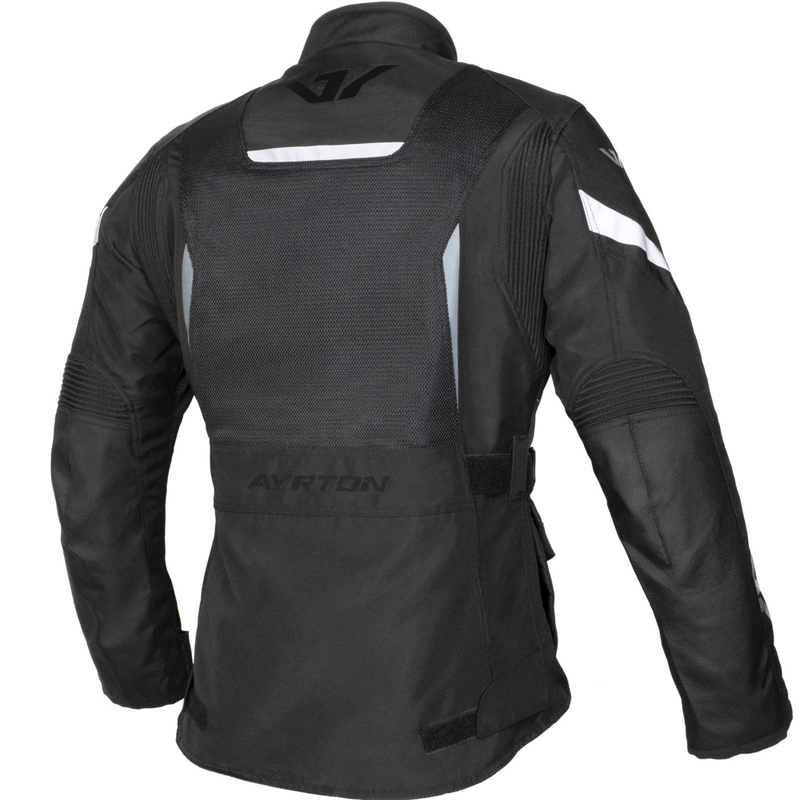 Chaqueta de moto para mujer Ayrton Teressa II Flow negro-gris