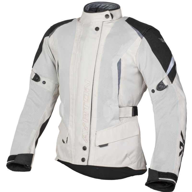 Chaqueta de moto para mujer Ayrton Teressa II Flow color crema-arena