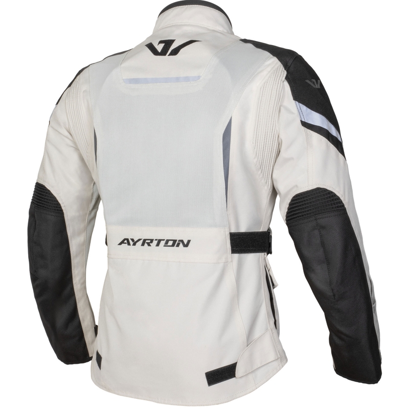 Chaqueta de moto para mujer Ayrton Teressa II Flow color crema-arena